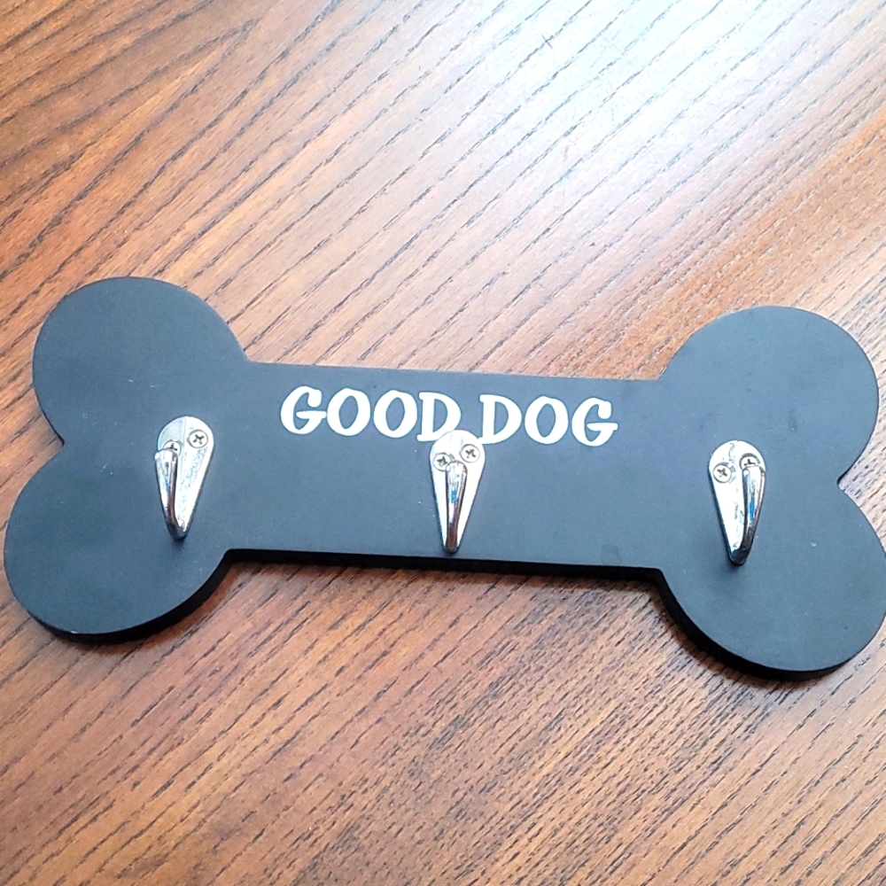 Bone shaped wall mount to hang dog leashes etc